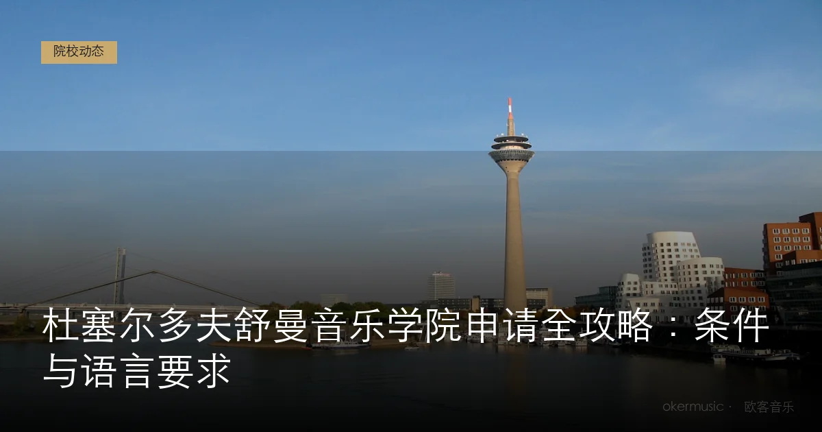 杜塞尔多夫舒曼音乐学院申请全攻略：条件与语言要求