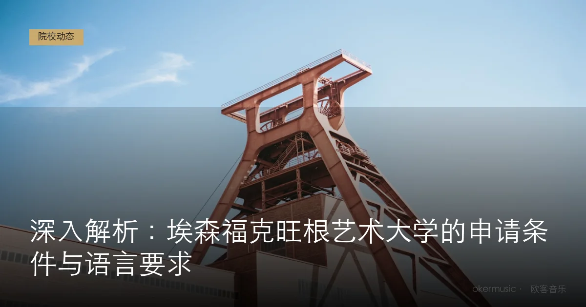 深入解析：埃森福克旺根艺术大学的申请条件与语言要求